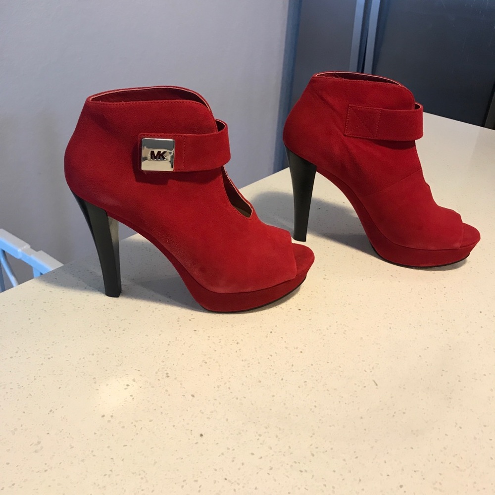 7.5 Red Michael Kors booties